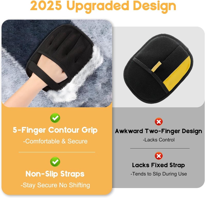 VerdeVilla Pet Hair Remover, 2025 Upgrated Five-Finger Electrostatic Pet Hair Removal Gloves, Cat & Dog Hair Remover for Couch, Furniture,Clothing, Animal Fur Removal Tool, Cat Grooming Gloves-2PCS - Image 2
